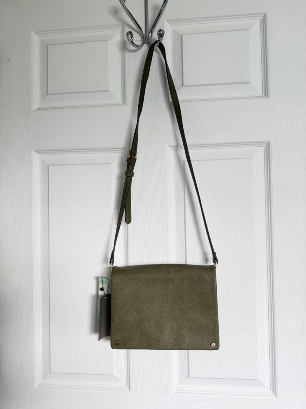 Street Level Olive Green Pebbled Crossbody